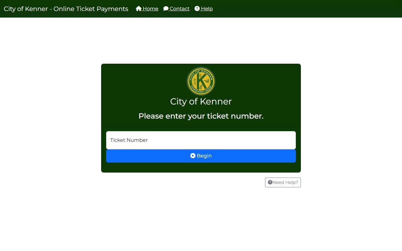 Kenner online ticket payment portal for Kenner court records and traffic cases
