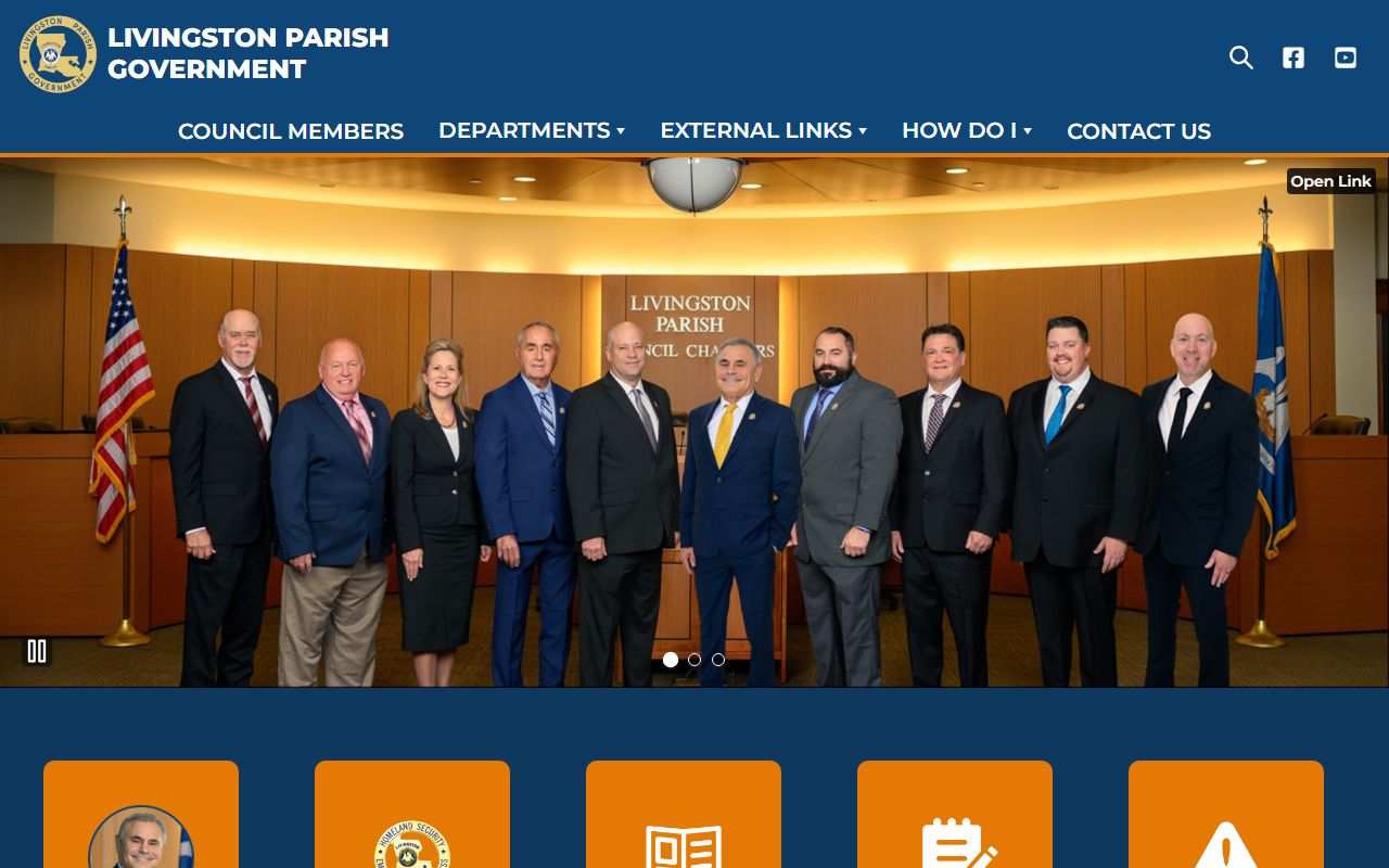 Livingston Parish government website with contact information for court records access in Livingston Louisiana