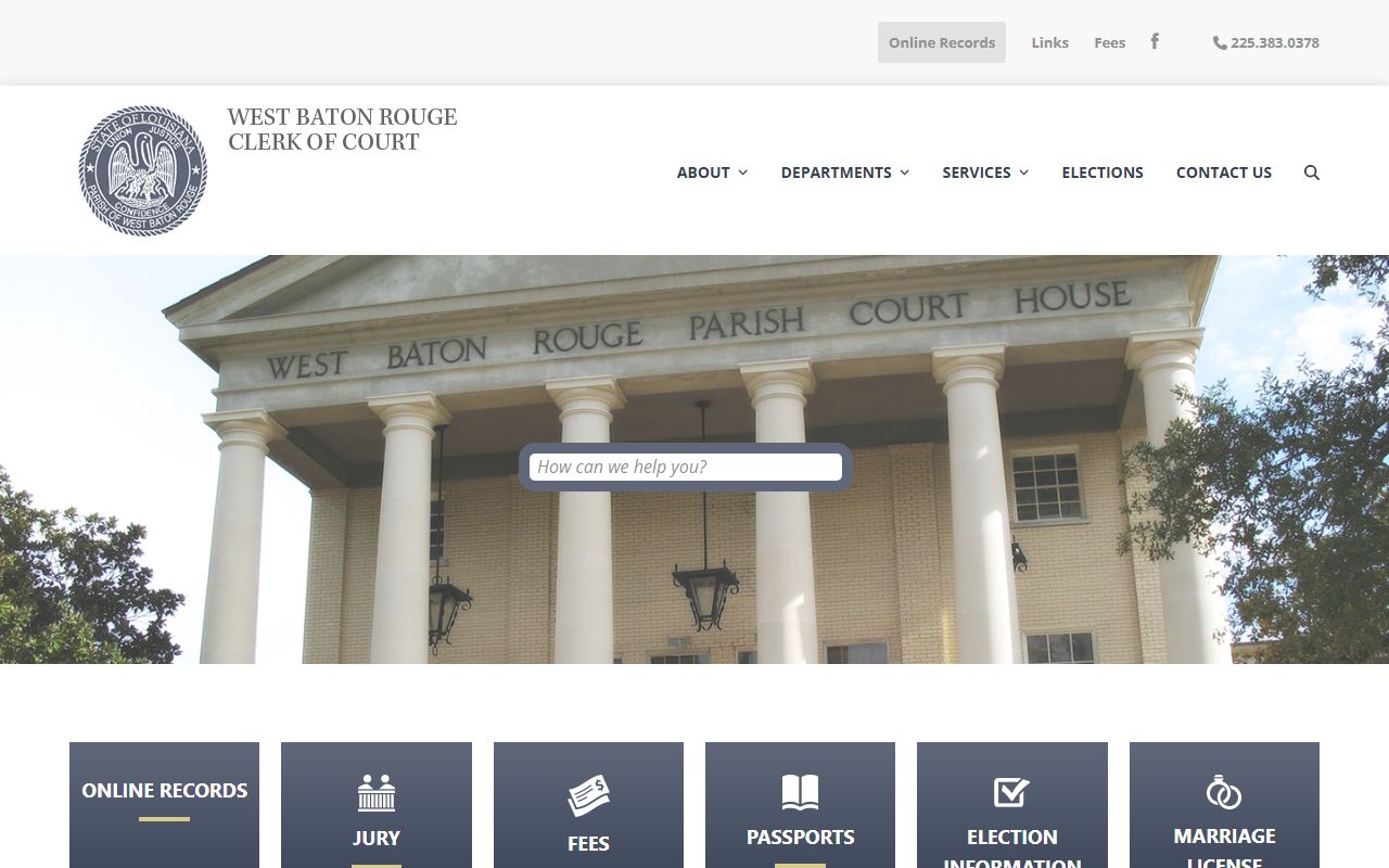 West Baton Rouge Parish Clerk of Court official website